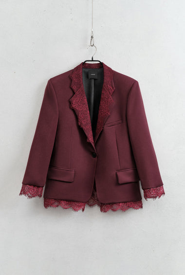 BLAZER BORDEAUX CON PIZZO