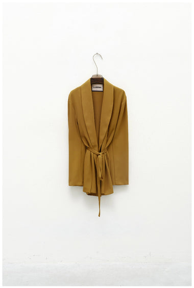 Blazer laccio tabacco