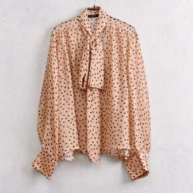 BLUSA ROSA CIPRIA A POIS