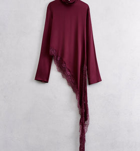 BLUSA PIZZO BORDEAUX
