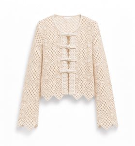 MAGLIA CROCHET ECRù