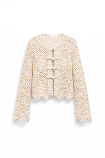 MAGLIA CROCHET ECRù