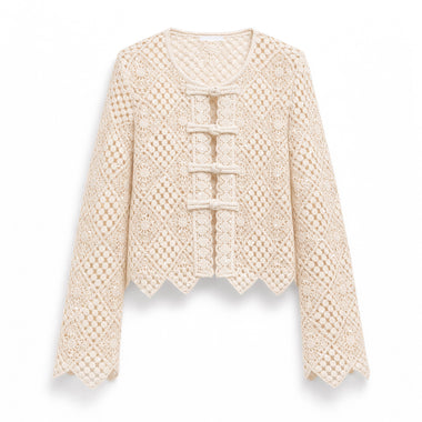 MAGLIA CROCHET ECRù