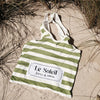 Borsa mare con scritta verde