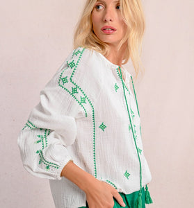 Blusa ricamata