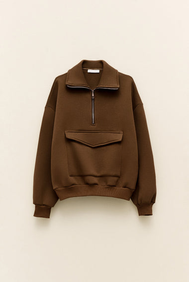 FELPA OVERSIZE BROWN