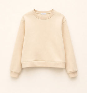 FELPA GIROCOLLO PANNA