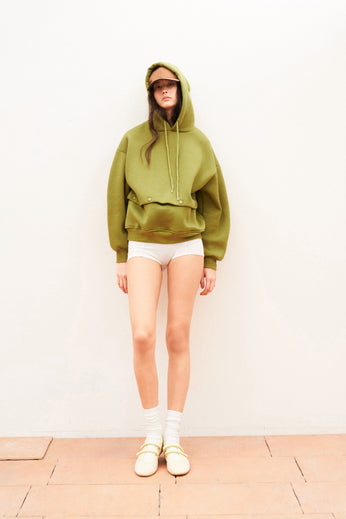 FELPA OVERSIZE VERDE OLIVA