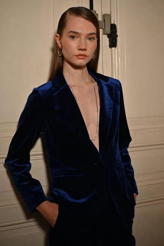 BLAZER  VELLUTO BLU
