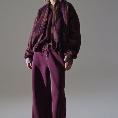 BOMBER QUADRI MISTO LANA