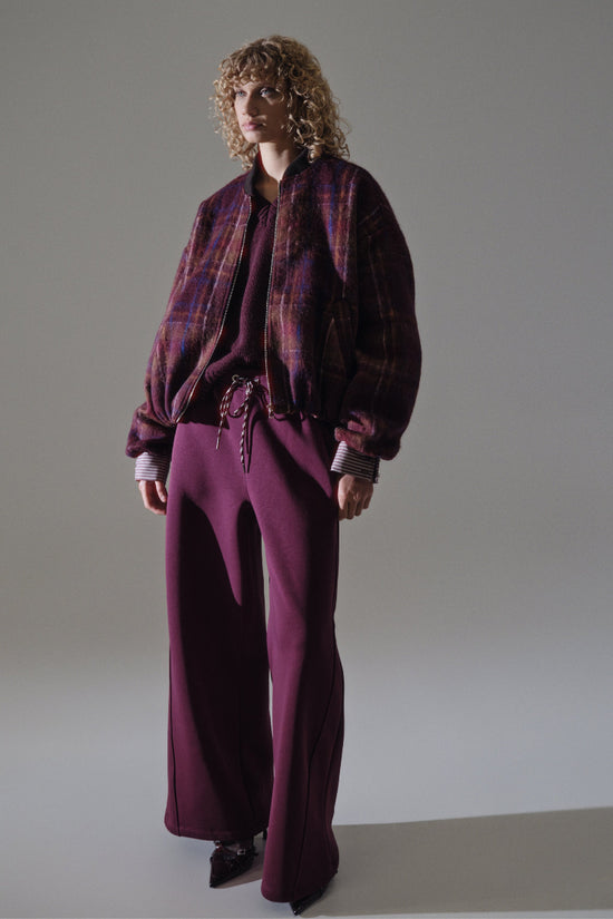 BOMBER QUADRI MISTO LANA