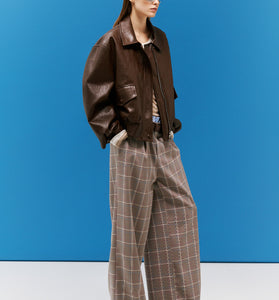 GIACCA ECO-PELLE BROWN