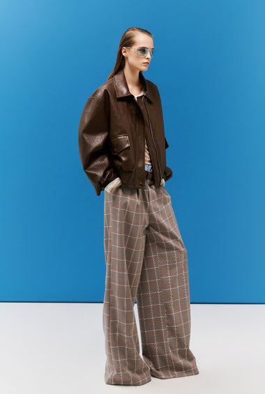 GIACCA ECO-PELLE BROWN