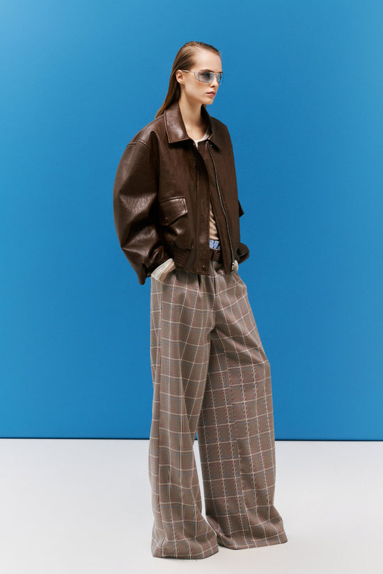 GIACCA ECO-PELLE BROWN