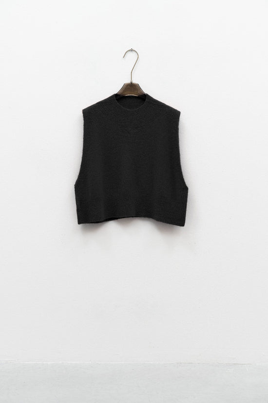GILET NERO CROP