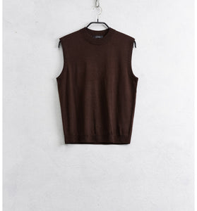 GILET IN MAGLIA 100% LANA MERINOS NERO