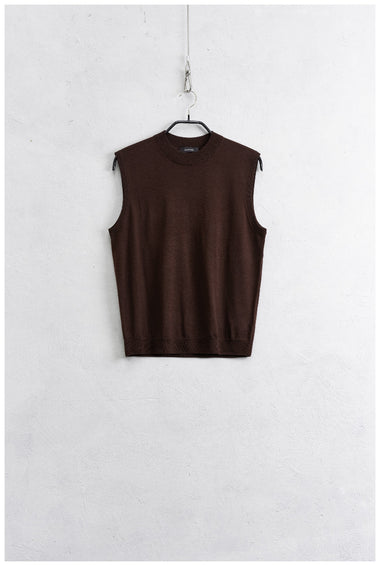 GILET IN MAGLIA 100% LANA MERINOS NERO