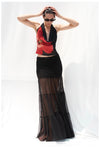 Gonna in tulle con balze