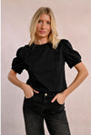 T-shirt con pizzo Black