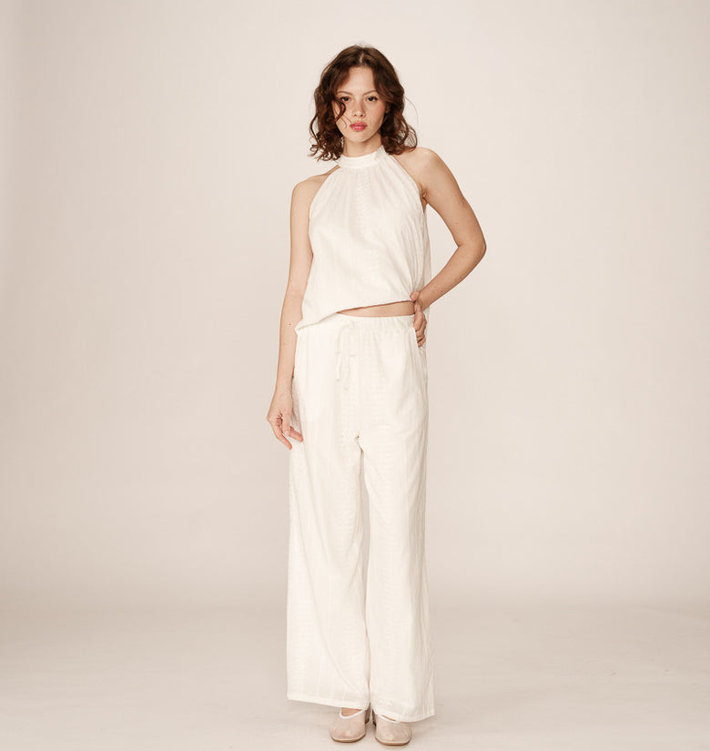 Pantaloni con ricamo