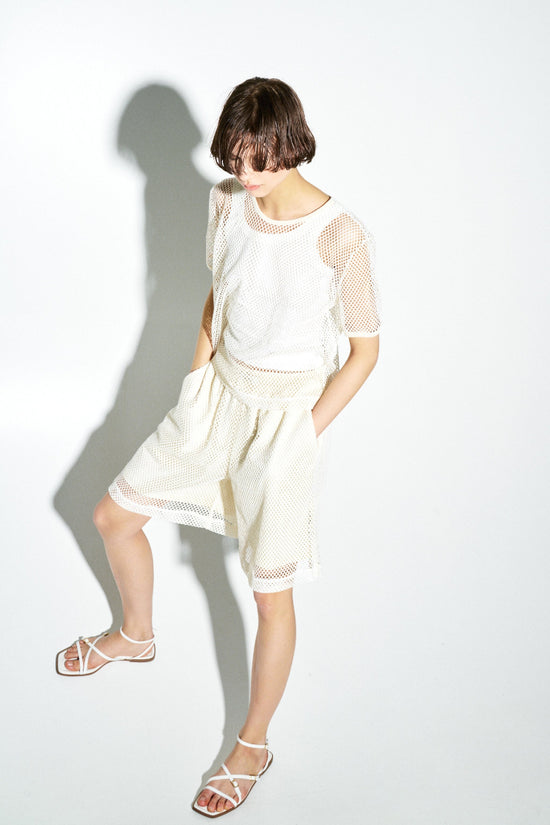 Pantaloncini traforati white