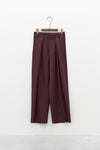 Pantalone con pieghe bordeaux