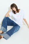 Jeans gamba molto ampia