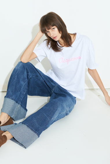 Jeans gamba molto ampia