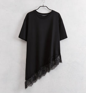 T-SHIRT PIZZO NERO