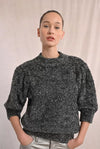 PULLOVER ARGENTO SPALLE ARRICCIATE