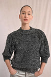 PULLOVER ARGENTO SPALLE ARRICCIATE
