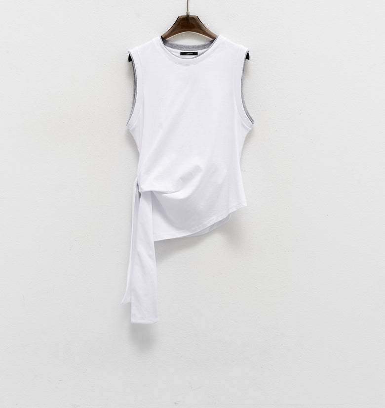 T-shirt smanicata white
