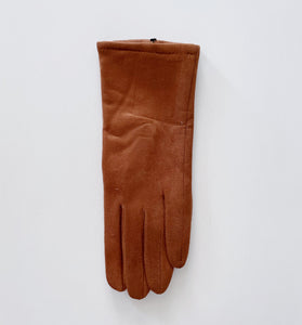 Guanti Alcantara marroni