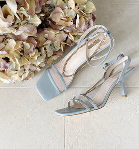 Sandali azzurro polvere