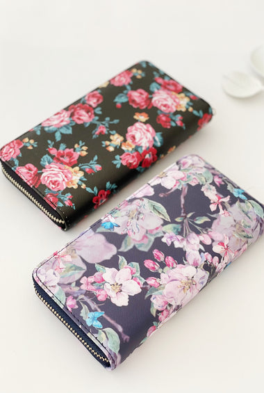 Portafogli ecopelle fiori